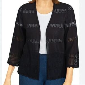 Alfred Dunner 2X Navy Blue Cardigan Sweater